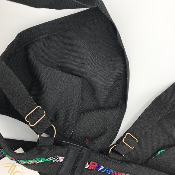 Vibrant Floral Embroidered Mesh Monokini One-Piece - Picture 10 of 13